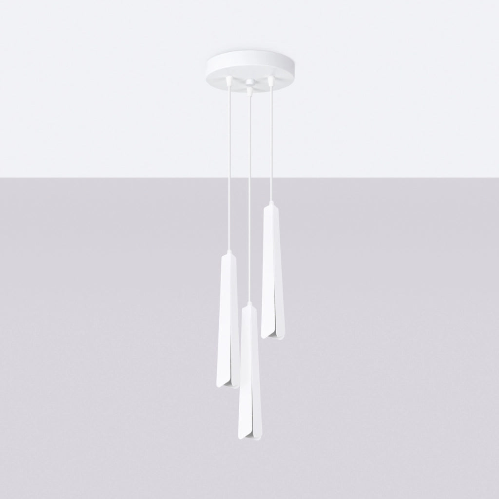 Lampada sospensione Reflex bianca 3 luci G9 Pure Lume