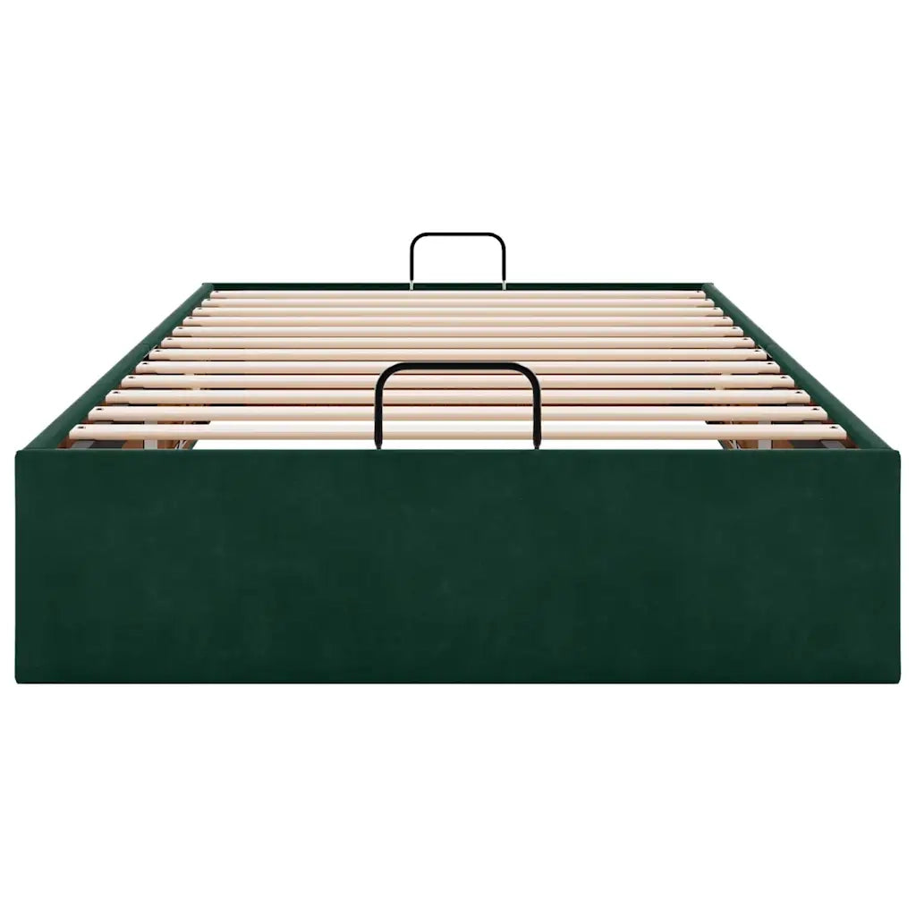 Struttura Letto Pouf senza Materasso-Giroletto con contenitore 80x200 cm Velluto 656728