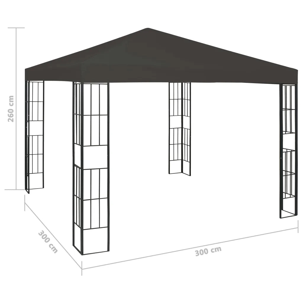 Gazebo 3x3 m Antracite cod mxl 64915