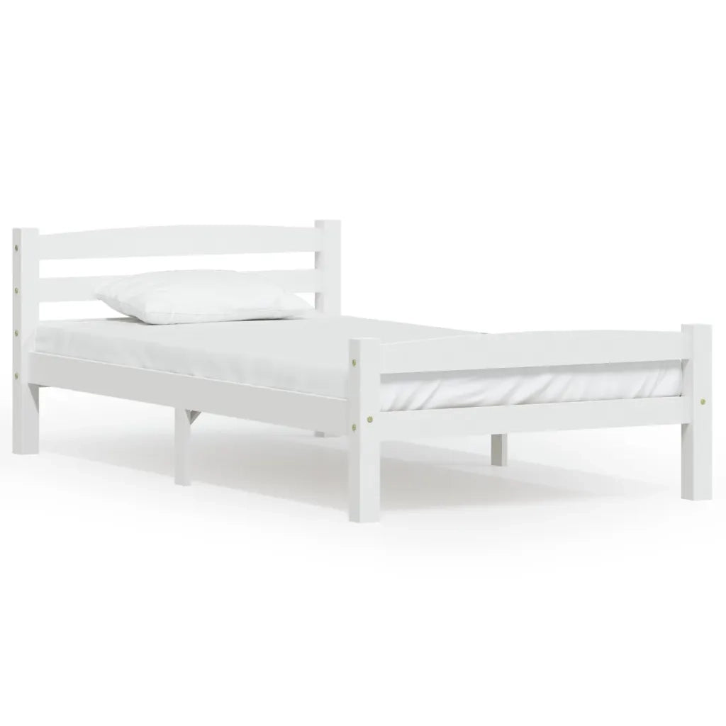 Dormeuse Estraibile senza Materasso Bianca Legno Pino 90x200 cm 322068