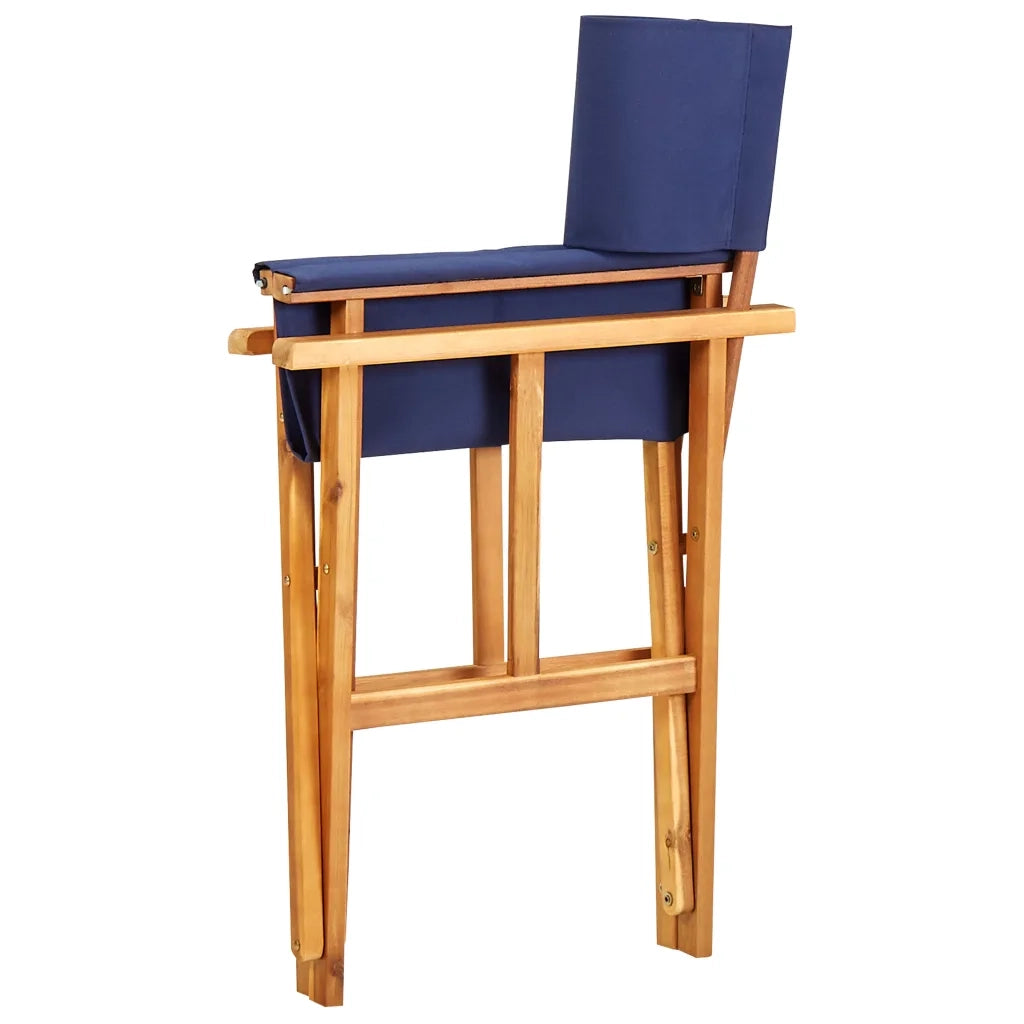 Sedie da Regista 2 pz | Sedie da Esterno in Legno Massello di Acacia Blu