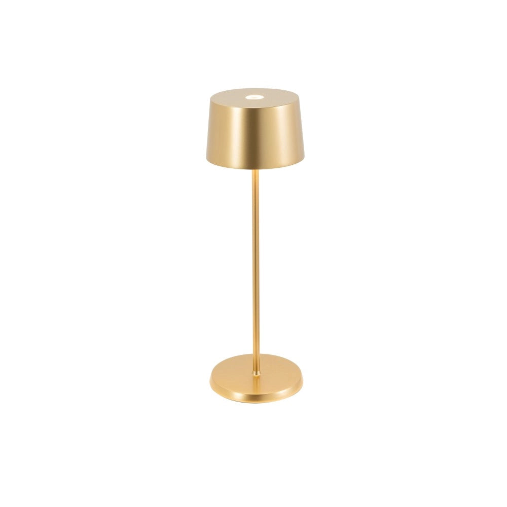 Zafferano Lampada a led da tavolo Olivia Pro Giallo Oro ricaricabile e dimmerabile - 2200-2700-3000K 9h alla massima potenza