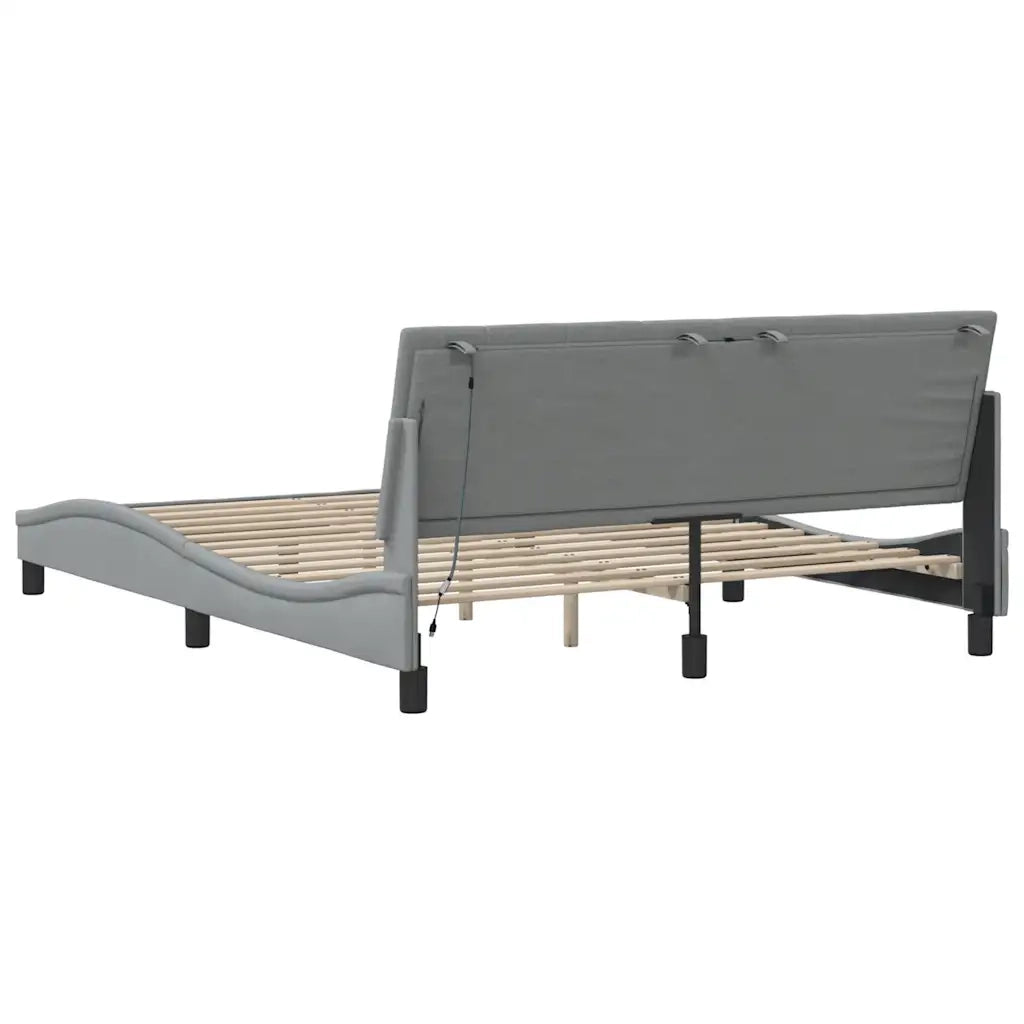 Giroletto senza Materasso Hanko Grigio Chiaro 160x200 cm Tessuto 3310468
