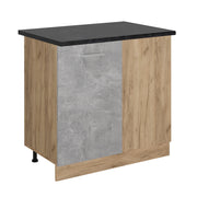 Mobile ad angolo cucina R-Line Calcestruzzo/Rovere dorato 86 cm, PL Antracite Vicco