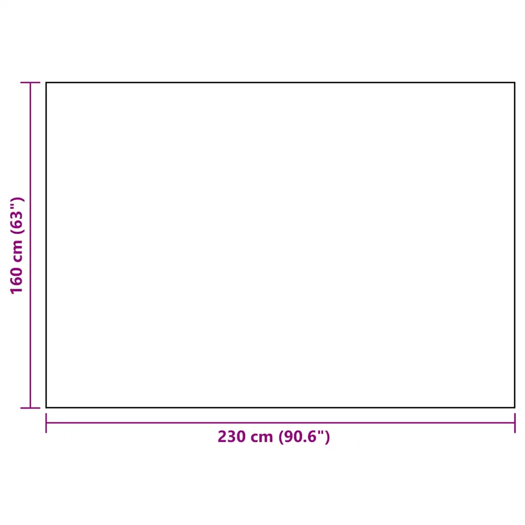 Tappeto da Esterni ARAKIL Nero 160x230 cm in PP 316979