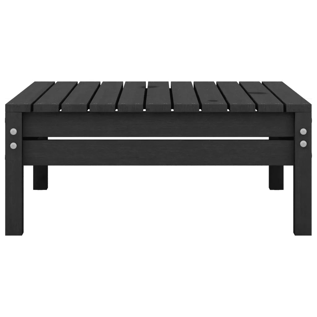 Set Divani da Giardino 9 pz Nero in Legno Massello di Pino cod mxl 37029