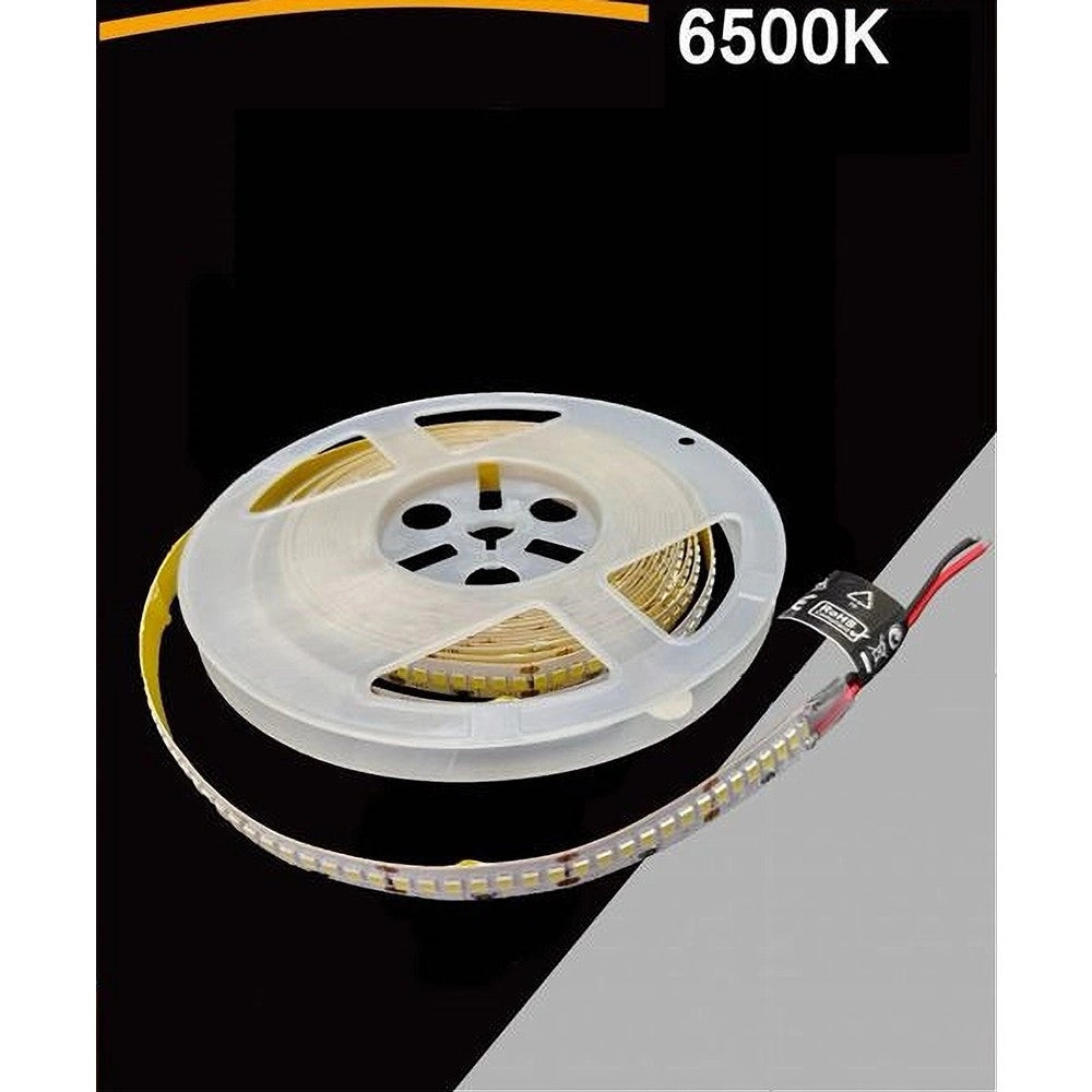 Trade Shop - Strip Striscia Led 5mt Dc 24v Smd 2835 Ip20 90w Luce 3000k 6500k 4000k Dc24v-240 - -bianco Freddo      -