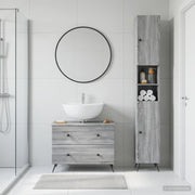 Set di Armadi da Bagno da 2 Pezzi BREDA Sonoma grigio 3417564