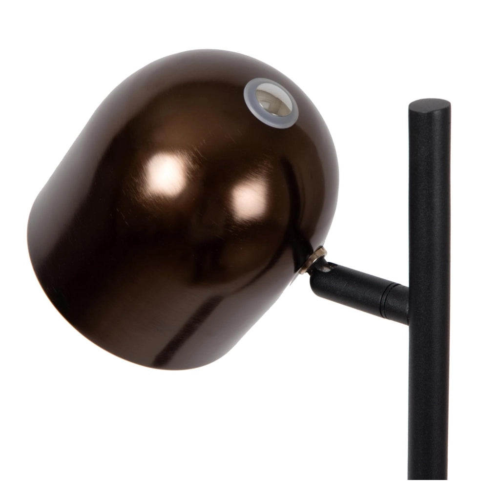 Lampada da terra SKANSKA LED IP44 caffè nero Lucide