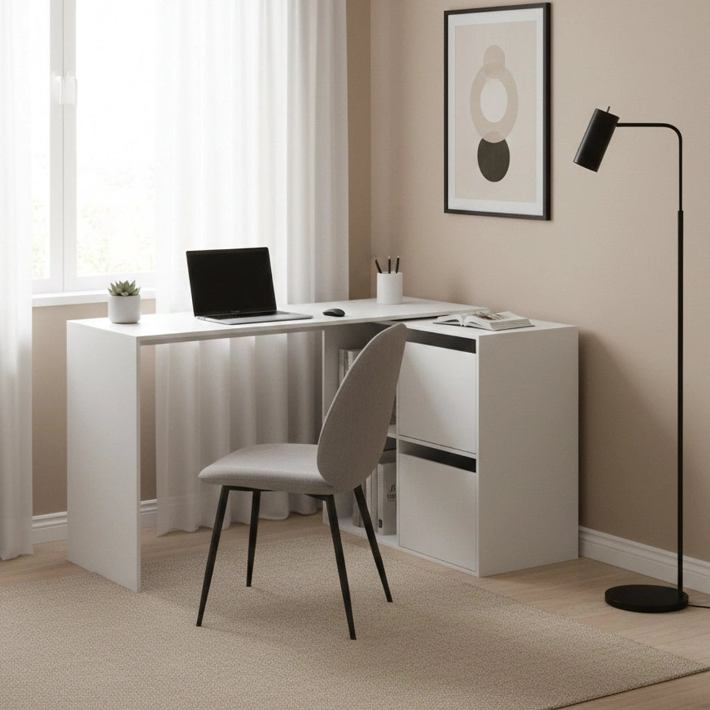 Ascona, Scrivania Modulabile, 152x49x74h cm Bianco