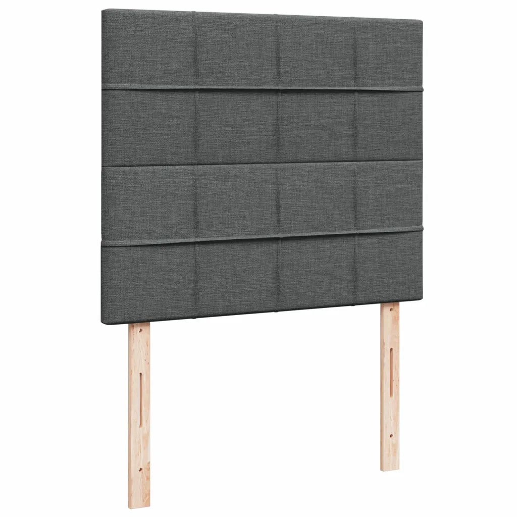 Giroletto a Molle con Materasso Grigio Scuro 120x200 cm Tessuto 3290456