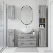 Set di Mobili da Bagno da 4 Pezzi UTRECHT Sonoma grigio 3417978