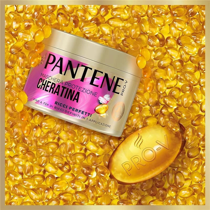 PANTENE PRO-V MASCHERA CAPELLI CHERATINA RICCI PERFETTI FINO A 72H IN 1 APPLICAZIONE PER RICCI CRESPI RIBELLI 300 ML