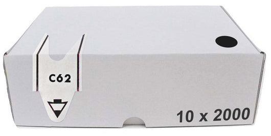 Confezione da 20000 Tickets per Distributore a Chiocciola Lettera + 2 Cifre Visel Neri