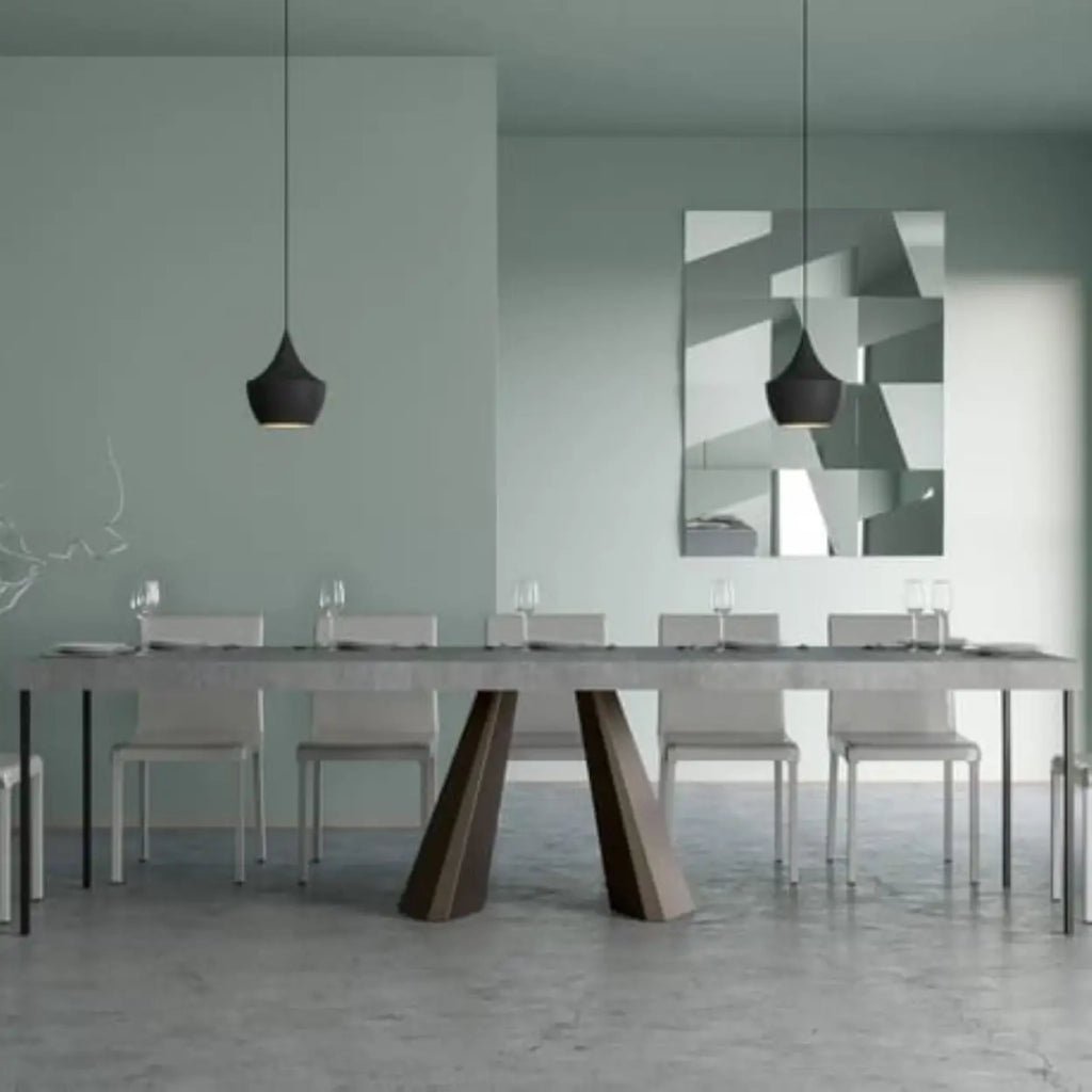 Consolle allungabile 90x40/300 cm Diamante Premium cemento telaio orso