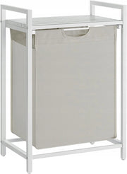 Cesto portabiancheria VALORA, contenitore per biancheria intima, bianco, MDF e acciaio - BLH101W01