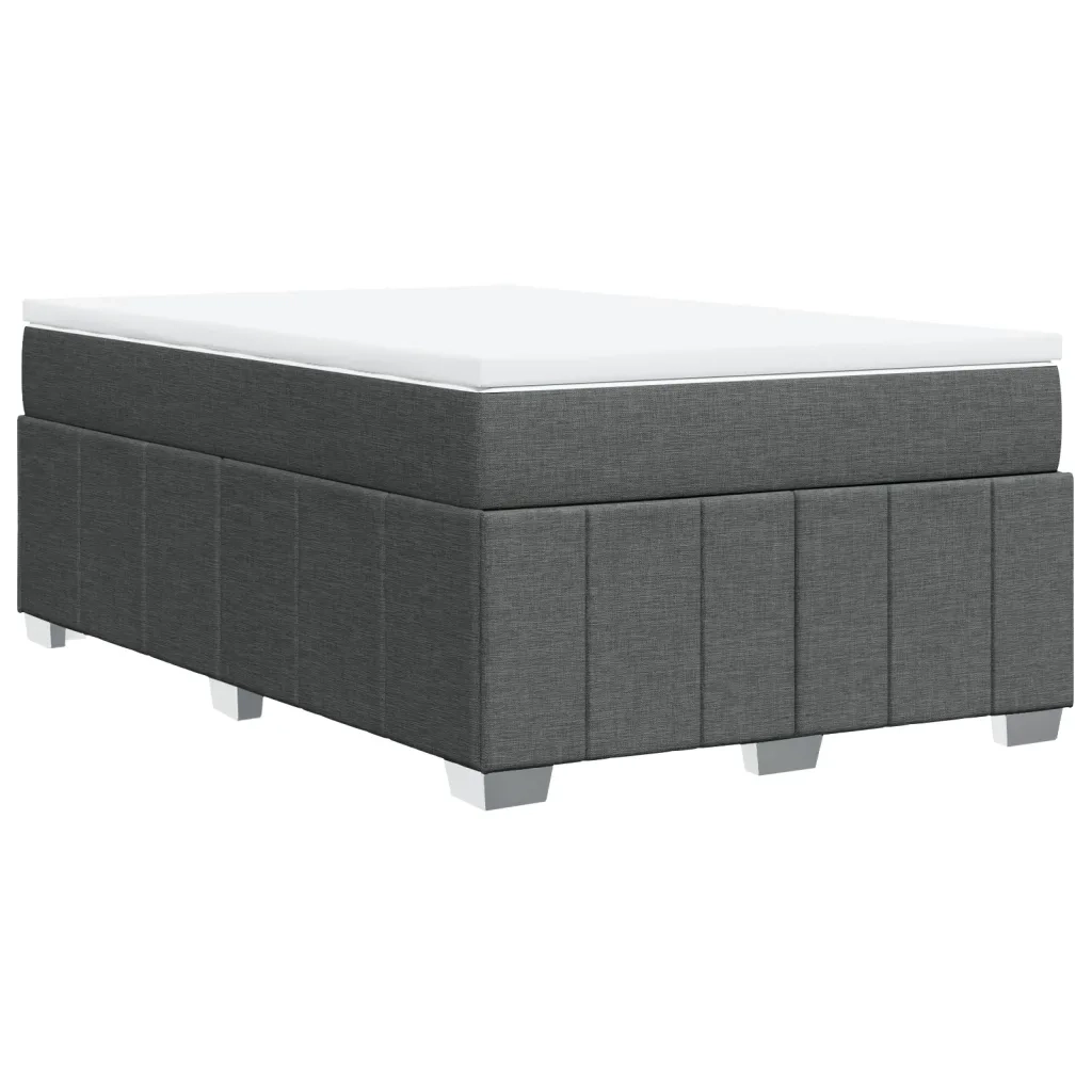 Giroletto a Molle con Materasso Grigio Scuro 120x200 cm Tessuto 3285464
