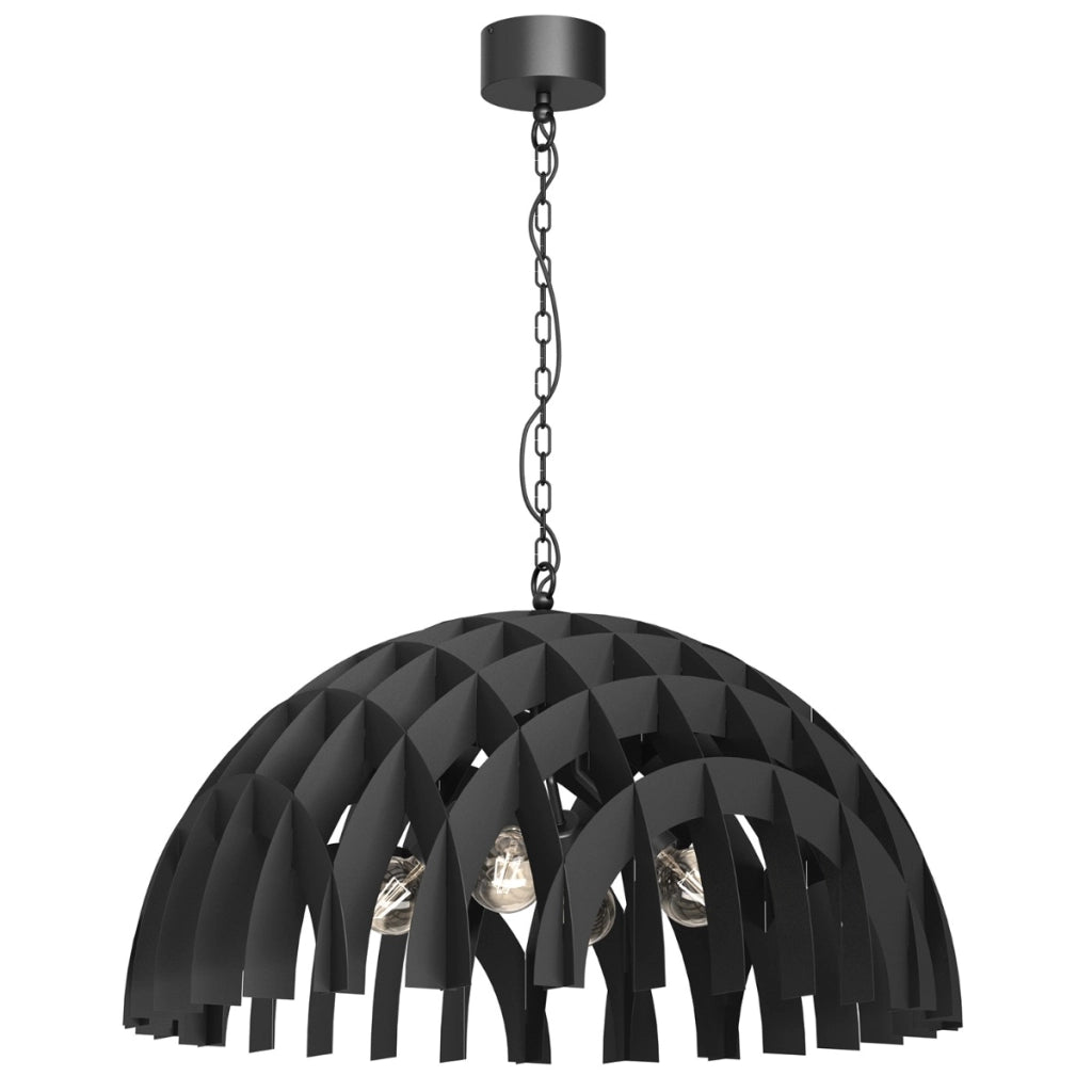 Lampada a sospensione Luminex Space Ø80 nera 4xE27