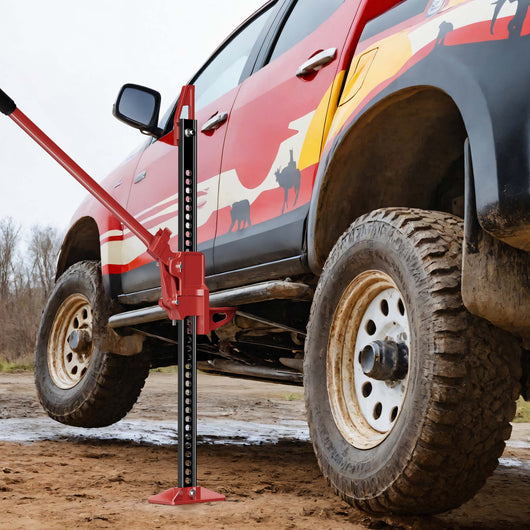 Binda per auto e fuoristrada, cric di sollevamento, portata max 3000 kg, altezza di sollevamento max 76 cm