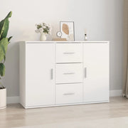 Credenza Bianca 91x29,5x65 cm in Legno Multistrato 823342
