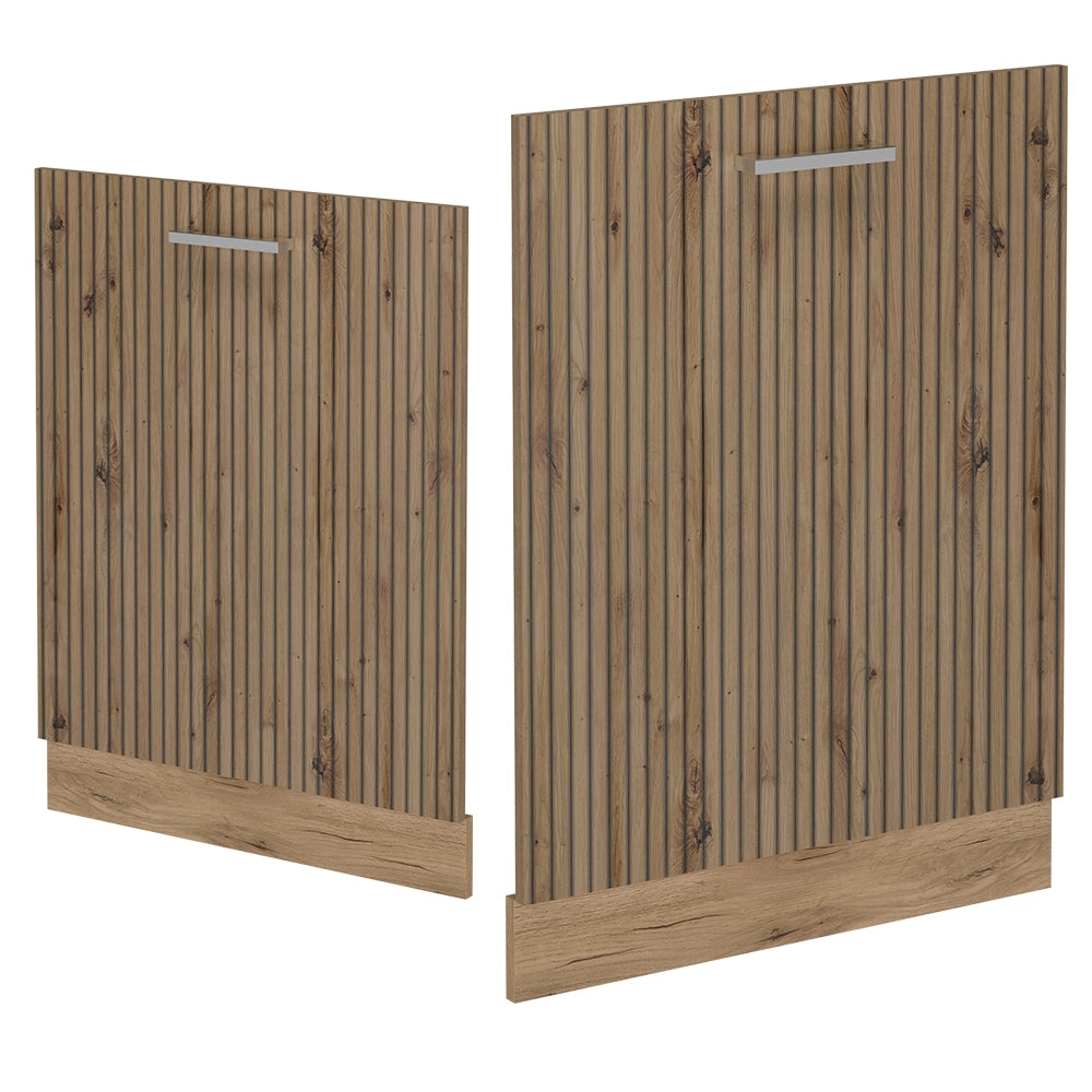 Pannello frontale della lavastoviglie R-Line Rovere artigianale/Rovere dorato 60 cm, PL Antracite Vicco