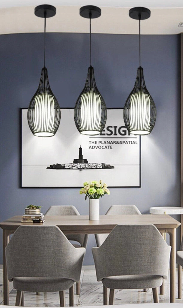 Lampadario da Soffitto a Sospensione Regolabile Design Moderno per Lampadina E27 SENZA LAMPADINA bianco