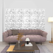 Pannelli da parete 12 pcs Bianco Diamante 50 x 50 cm