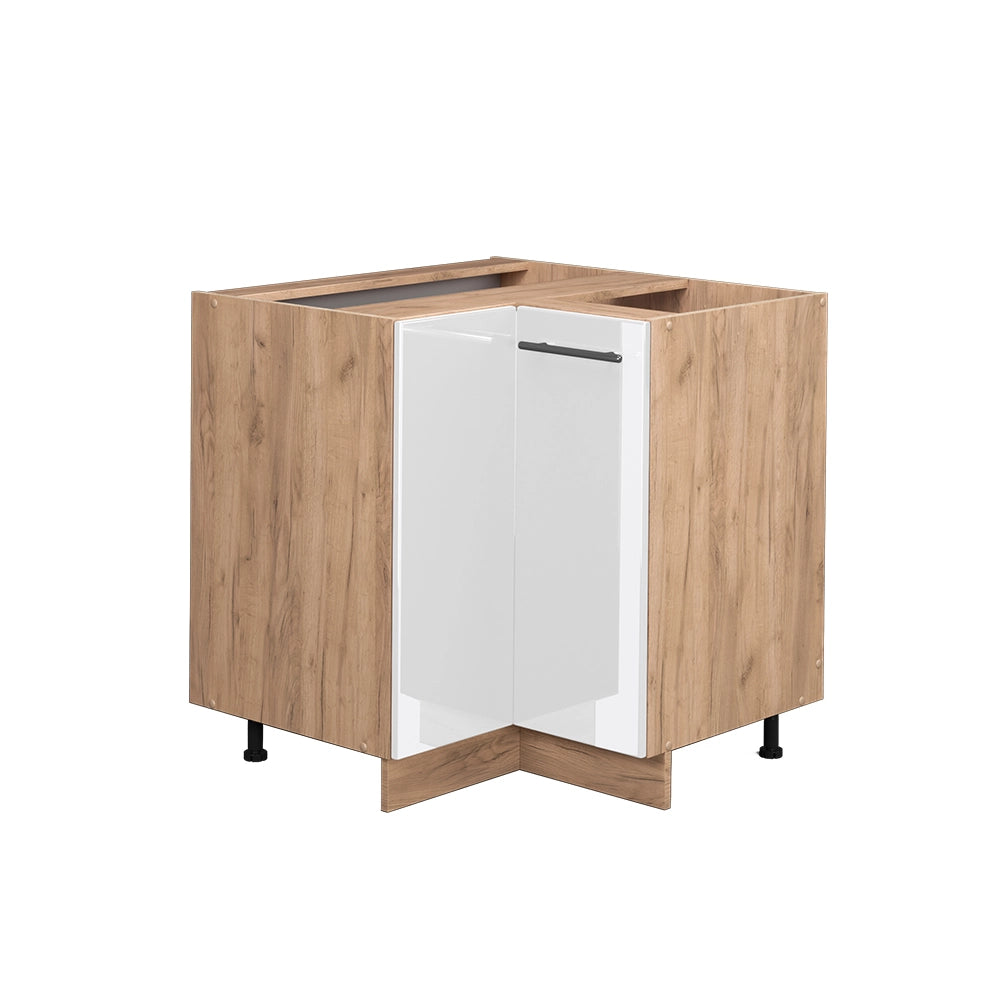Vicco Mobile ad angolo cucina Bianco lucido 80.5 cm senza piano di lavoro