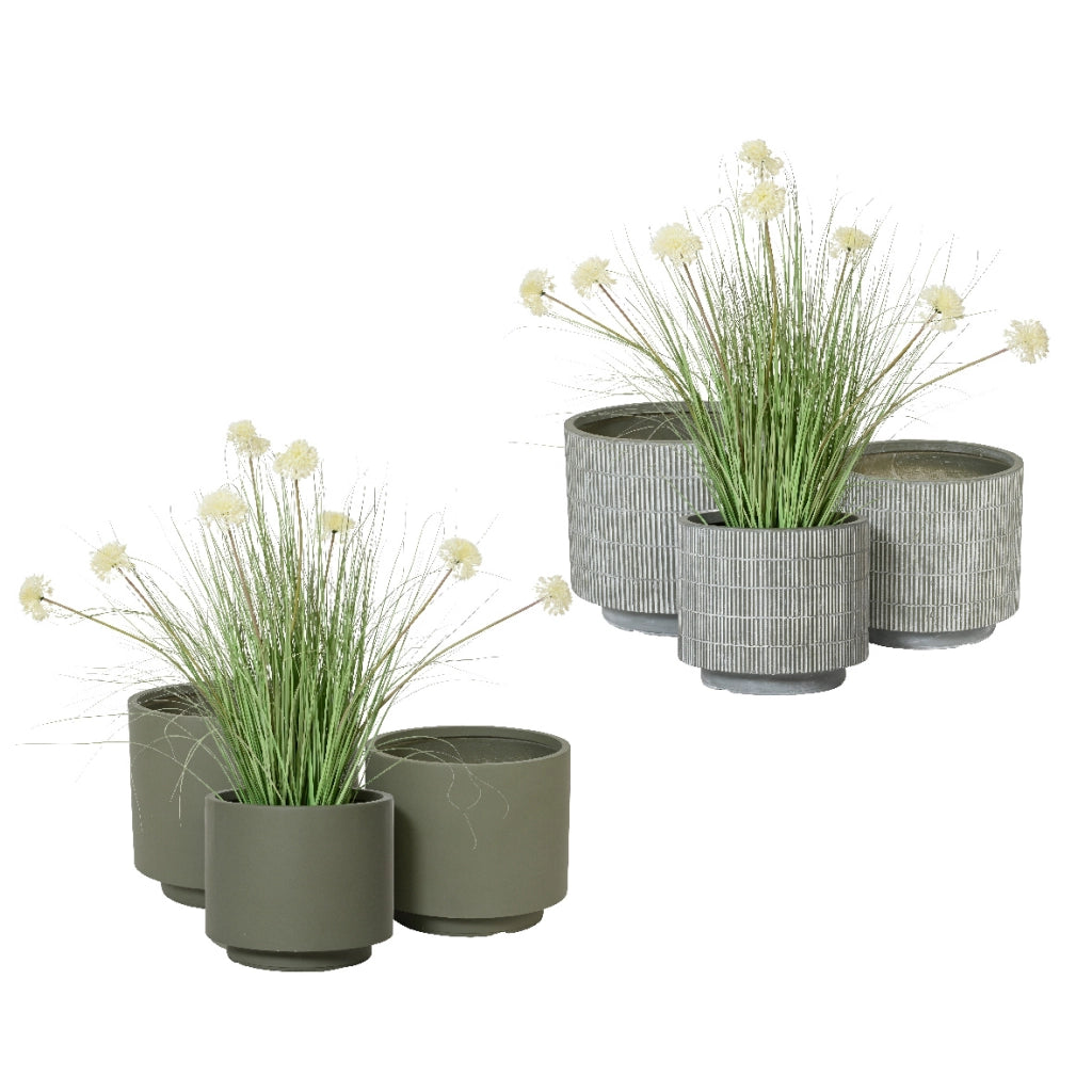 PORTAVASO REECE D.47CMXH40CM VERDE/GRIGIO.