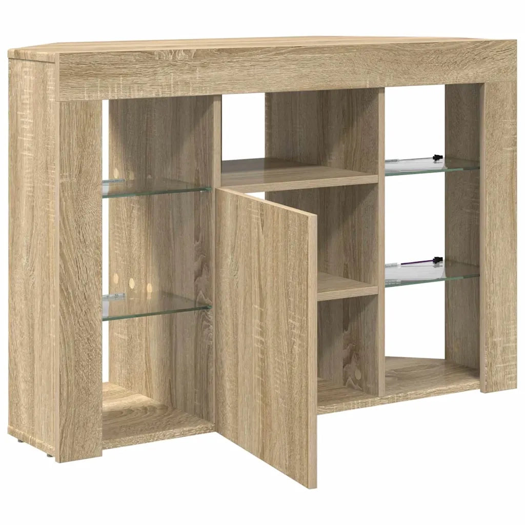 Mobile TV LED Angolare Rovere Sonoma 100x40x68cm