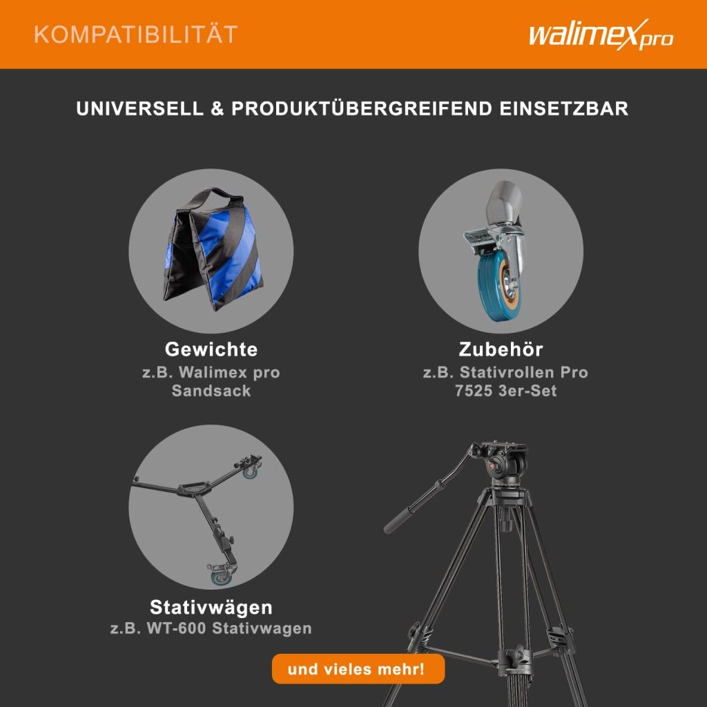 EI-9901 Treppiede Video Pro con borsa e piastra a sgancio rapido, 134 cm