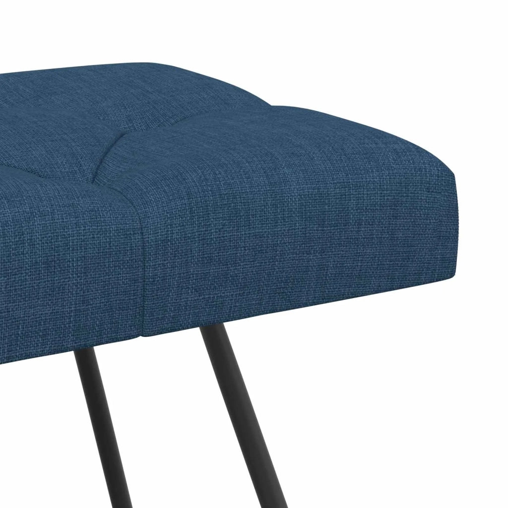 Panchina con bottoni imbottiti Blu 80 x 40 x 46 cm Tessuto 42038365