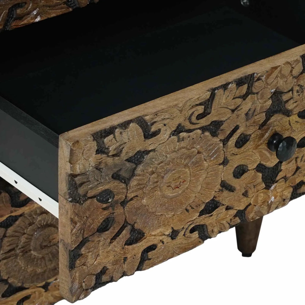 Mobiletto da Letto con cassetto Marrone 50 x 33 x 60 cm