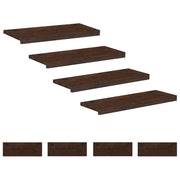Tappeti per scale 8 pz 80 x 25 x 2 cm Marrone Scuro 3446305