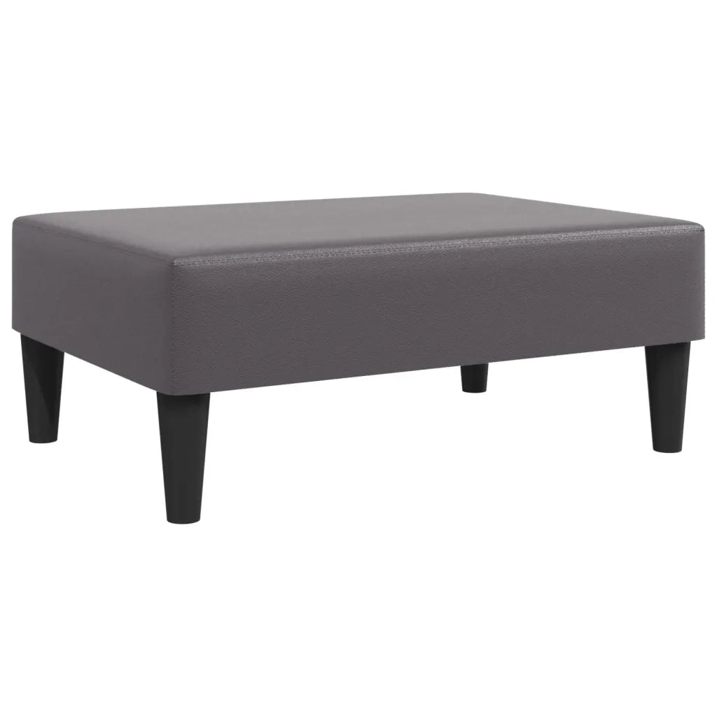 Poggiapiedi Grigio 77x55x31 cm in Similpelle 379563