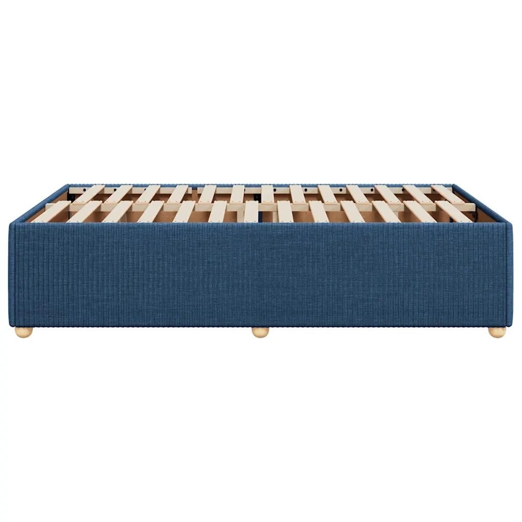 Letto matrimoniale | Letto per adulti | Giroletto senza Materasso Blu 120x200 cm in Tessuto