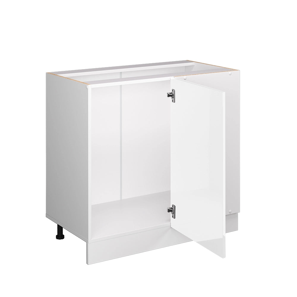 Mobile ad angolo cucina R-Line Bianco lucido/Bianco 86 cm senza piano di lavoro Vicco