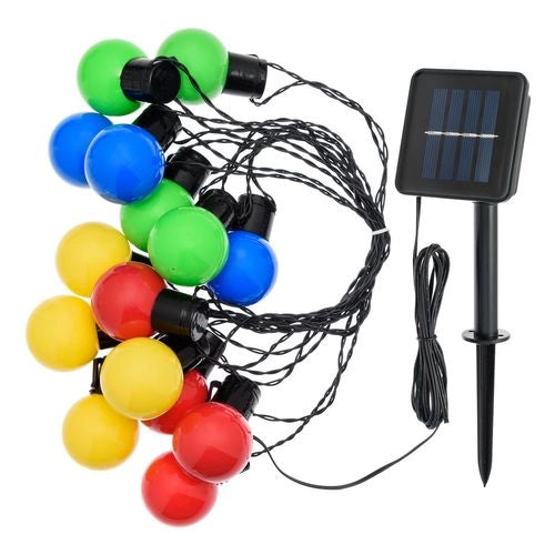 Catena solare 15 lampadine G50 2x6m