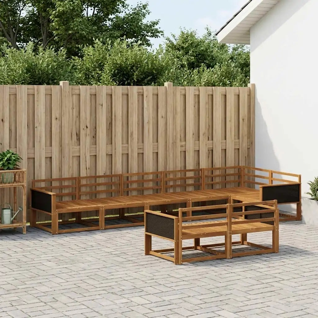 Set di divani da esterno 8 pcs Naturale