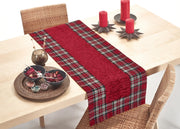 Tovaglia Copritavolo Centrino Runner Tavola Fantasia Tartan Scozzese Made In Italy - 40x180 - Tartan