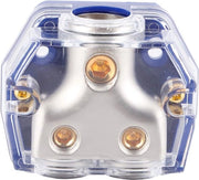 Distributore di Potenza 2 vie da 0 Gauge a 4 Gauge con Interruttore di Protezione - Adatto per Car Audio e RV di Ricambio.