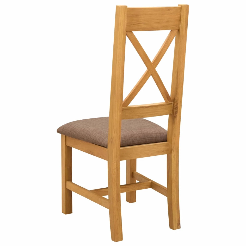 Sedia da pranzo 2 pcs Legno di Quercia Massello Grigio 42039167