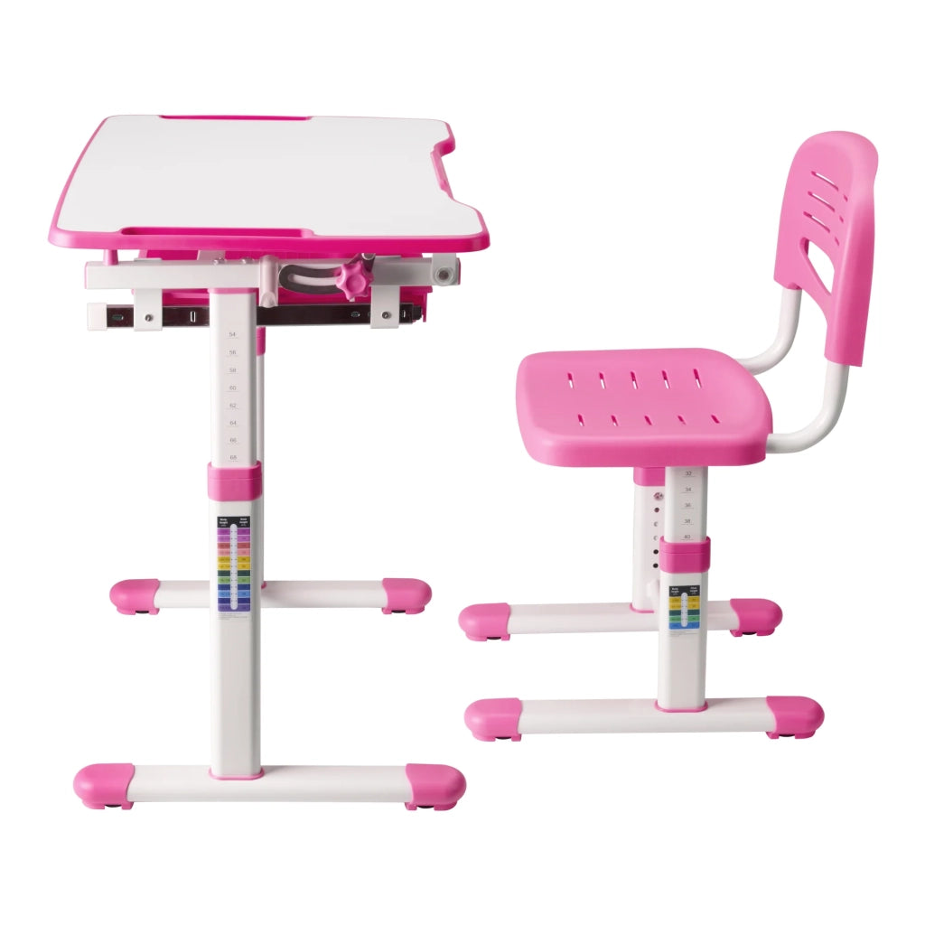 Set scrivania e sedia per bambini rosa e bianco 03_0010684