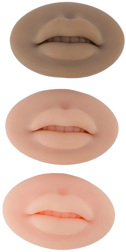 Orefenmateriaal per Tattoo per Pratica di Lippen - Microblading con Silicone per Pelle - Materiale di Addestramento per Cosmetologia - 3D Simulatore di Pelle - Formazione di Make-up Professionale