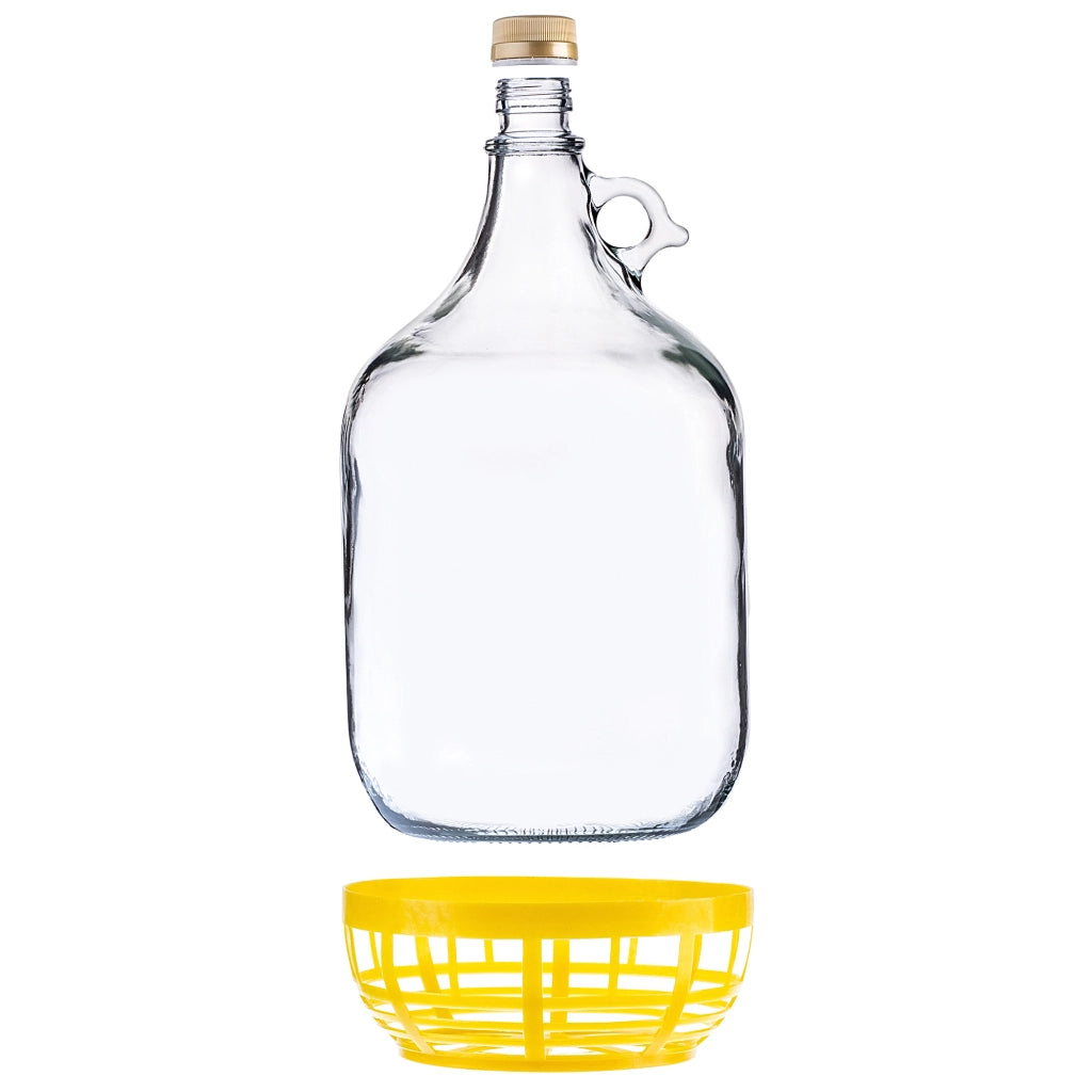 Bottiglia di vino KADAX 5L Palloncino Signora in un Cestino Bottiglia di vino 2 pezzi + Tappo