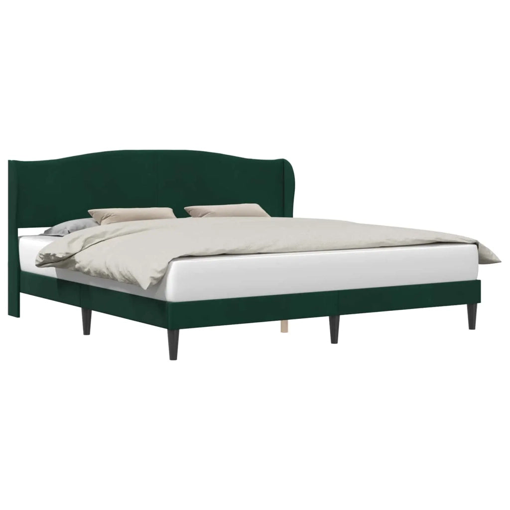 Struttura del letto Verde Scuro 200 x 200 cm Velluto 42027943