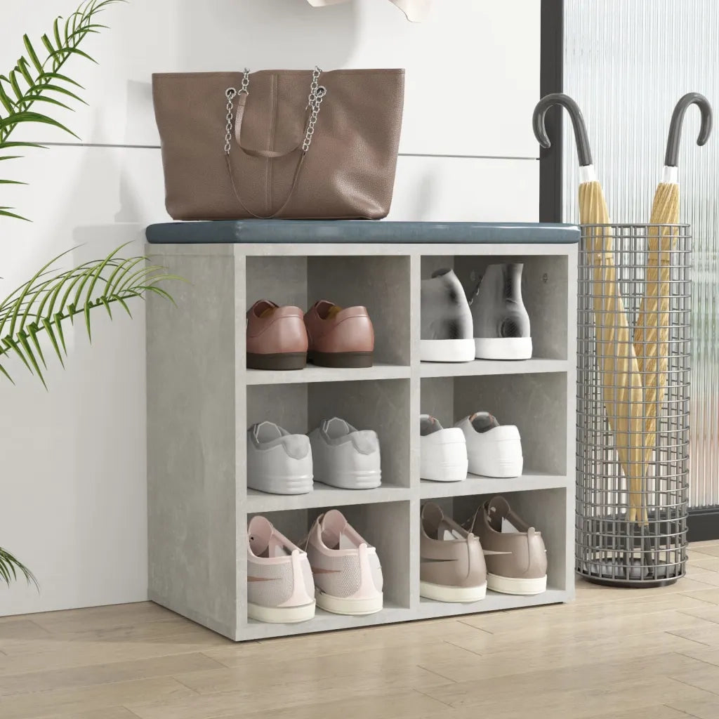 Scarpiera | Mobile per scarpe Grigio Cemento 52,5x30x50 cm