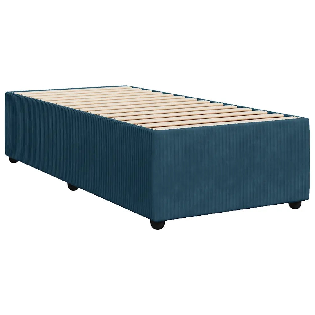 Giroletto a Molle con Materasso Blu 80x200 cm in Velluto