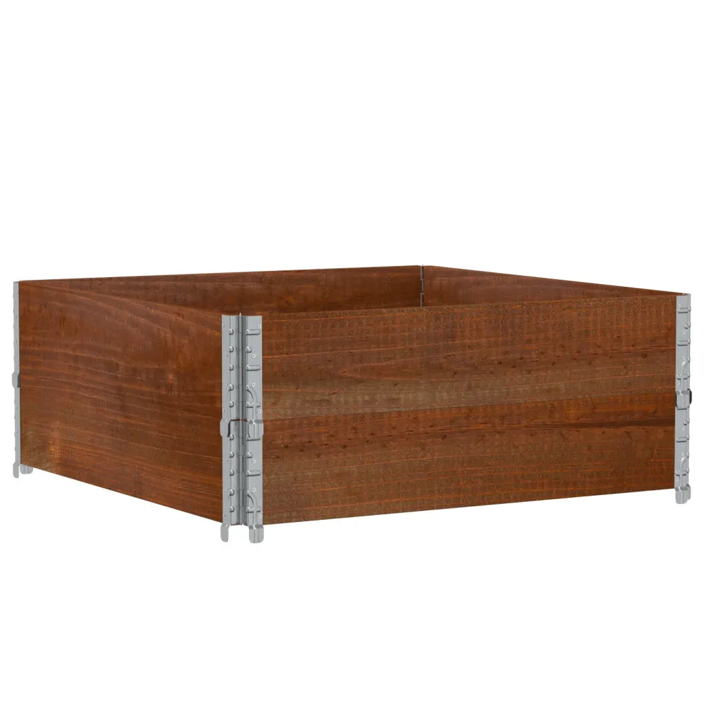 Paretali per Pallet 2 pz Marroni 100x100cm Legno Massello Pino CFW5152960