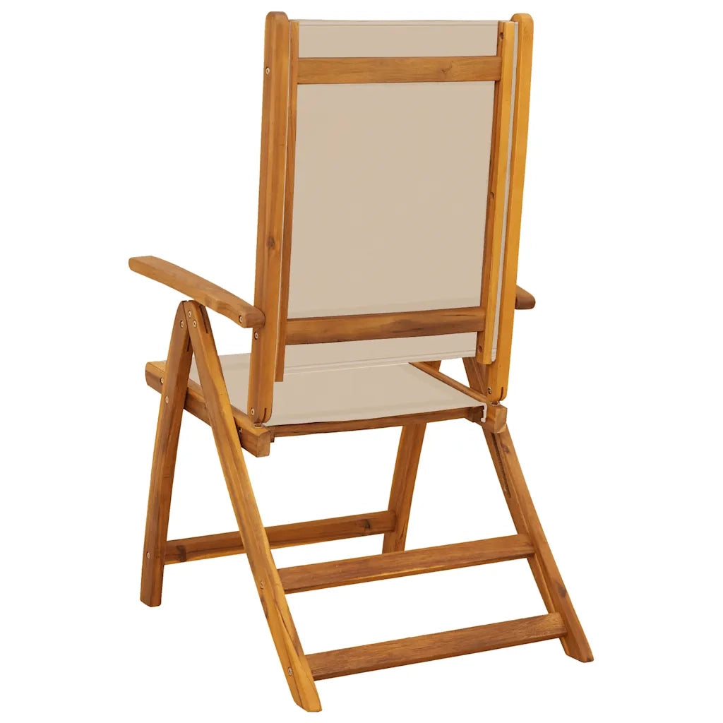 Sedie da Giardino Pieghevoli 4 pz Massello d'Acacia e Textilene 3279244